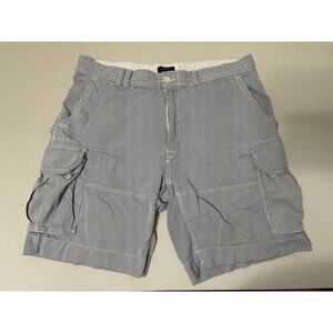 Polo Ralph Lauren Cargo Shorts Men's 40 Blue Seersucker Sailor Striped